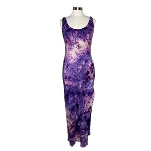 Fashion Nova 1X Purple Tie-Dye Maxi Dress